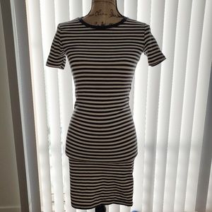 Navy Blue Striped Dress 💙👗💖